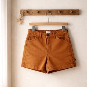 Wonderly Carpenter Shorts Womens size 4 Burnt Orange Excellent High Rise Utility